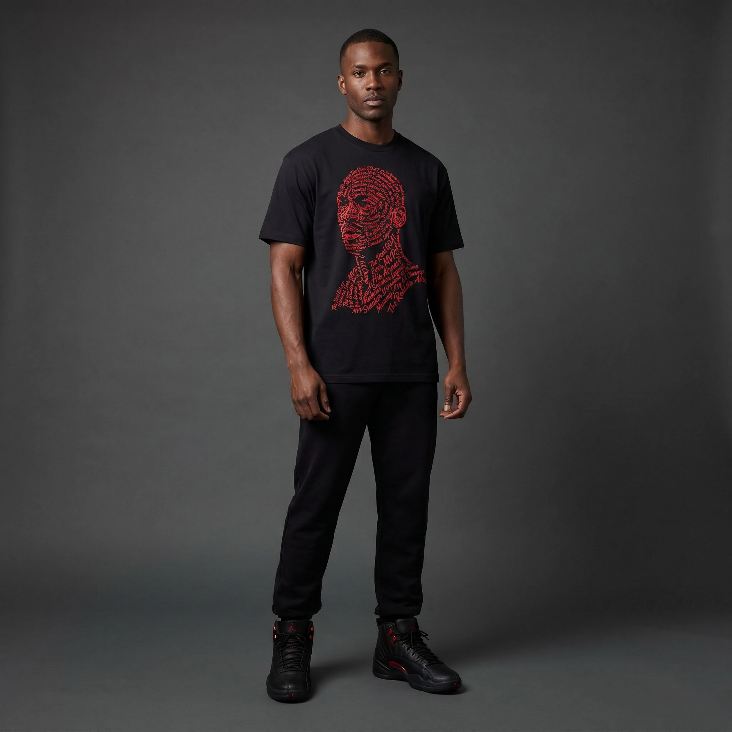Jordan Stats Premium T-Shirt Matching Jordan 12 Bloodline