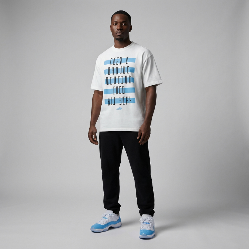 Name A Bigger Sneakerhead Oversized T-Shirt Matching Jordan 11 Low University Blue