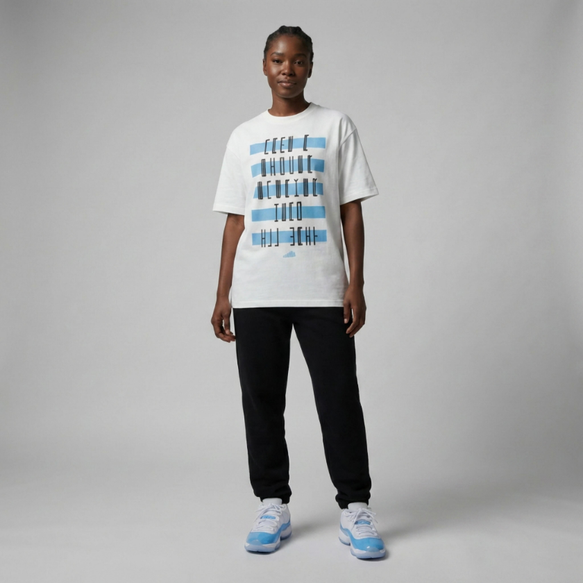 Name A Bigger Sneakerhead Oversized T-Shirt Matching Jordan 11 Low University Blue