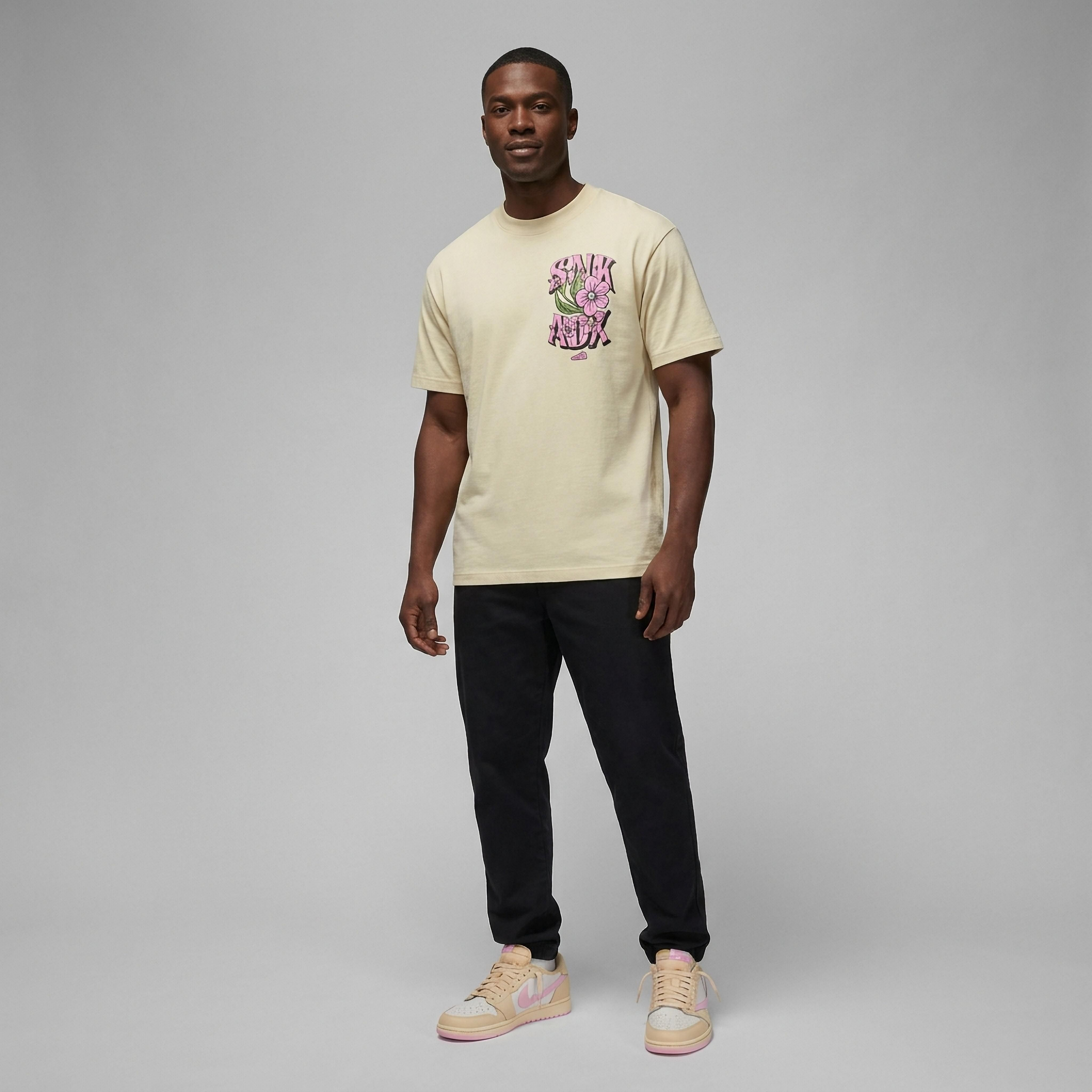 The Invitation Premium T-Shirt Matching Jordan 1 Low x Travis Scott Muslin and Shy Pink