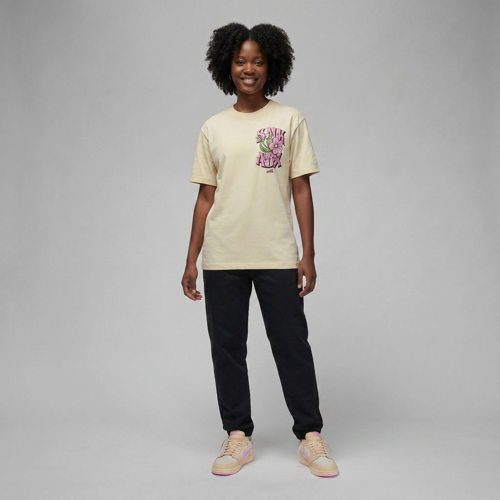 The Invitation Premium T-Shirt Matching Jordan 1 Low x Travis Scott Muslin and Shy Pink