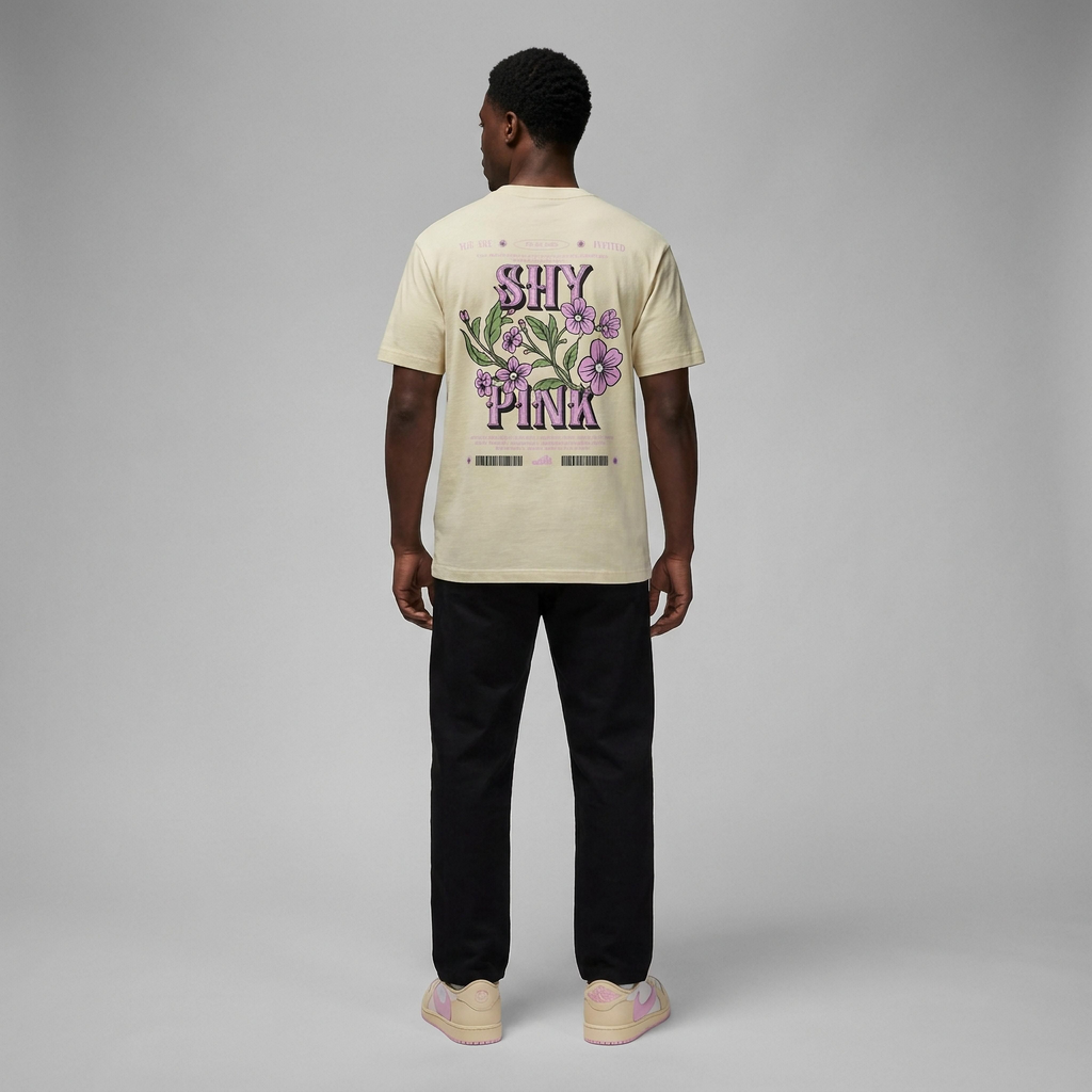The Invitation Premium T-Shirt Matching Jordan 1 Low x Travis Scott Muslin and Shy Pink