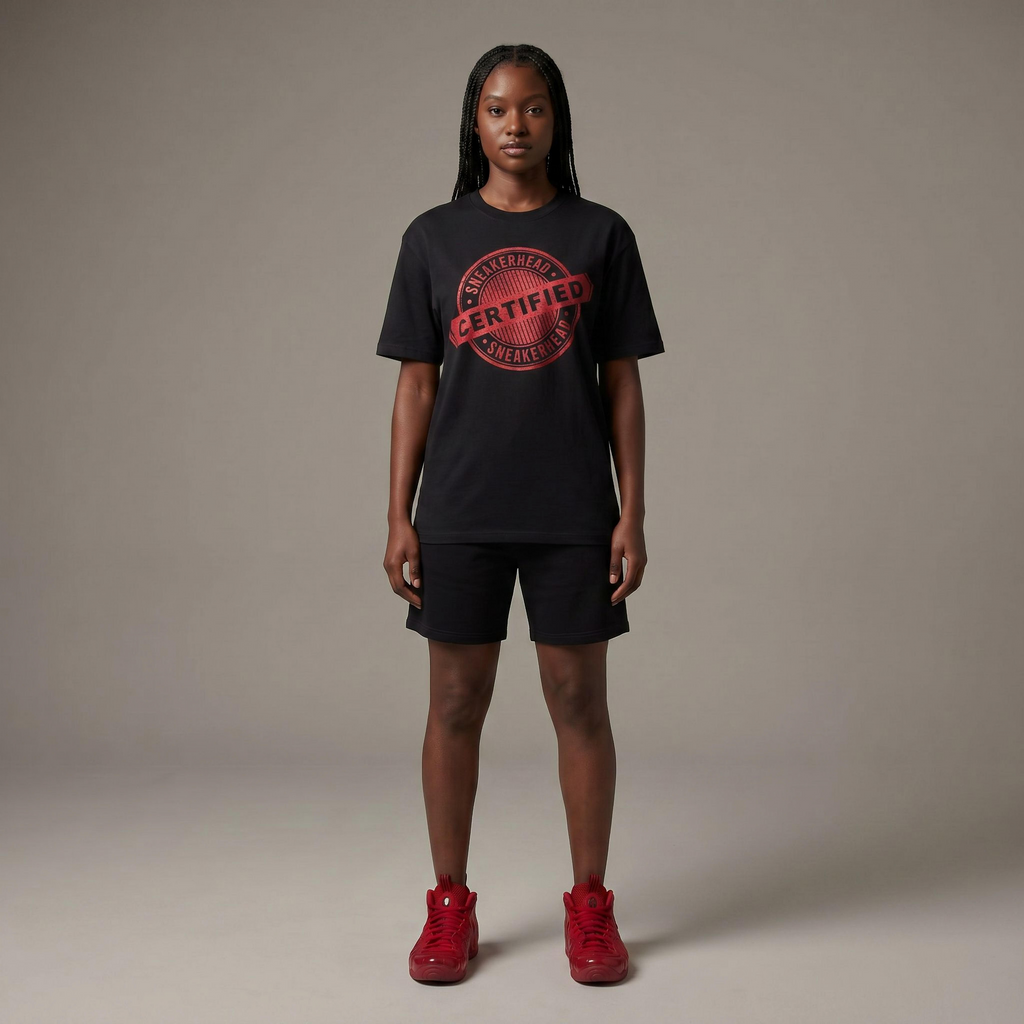 Certified Sneakerhead Premium T-Shirt Matching Air Foamposite Pro Gym Red