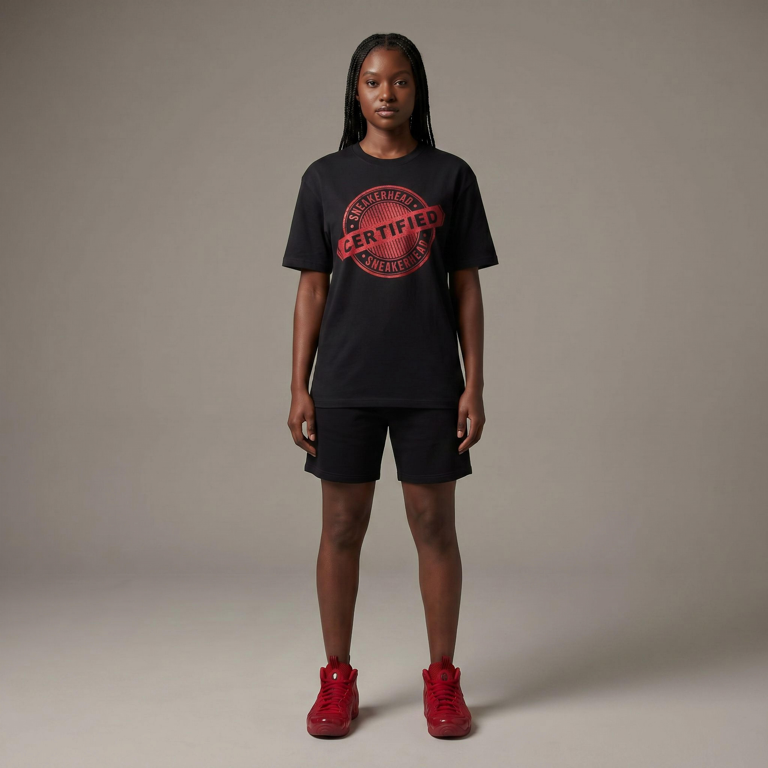Certified Sneakerhead Premium T-Shirt Matching Air Foamposite Pro Gym Red