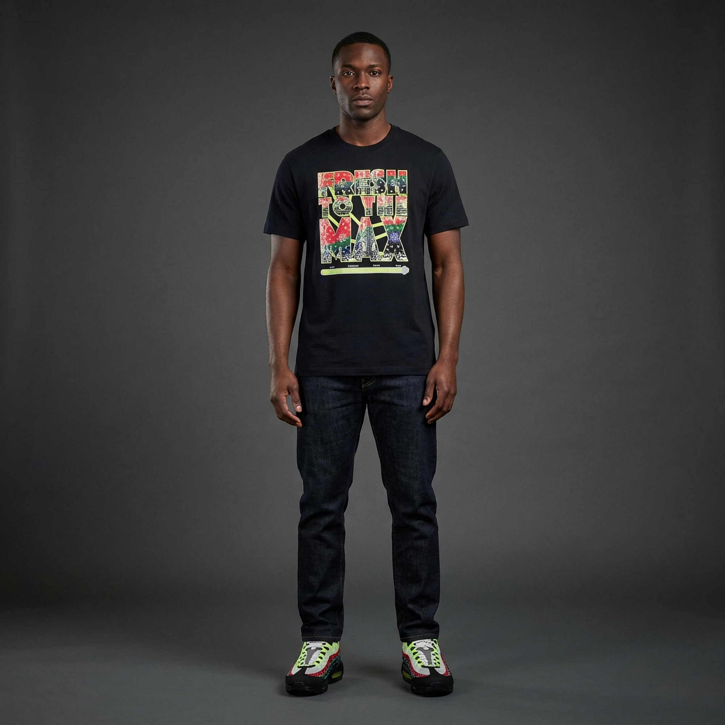 Fresh To The Max Oversized Premium T-Shirt Matching Air Max 95 Bandana