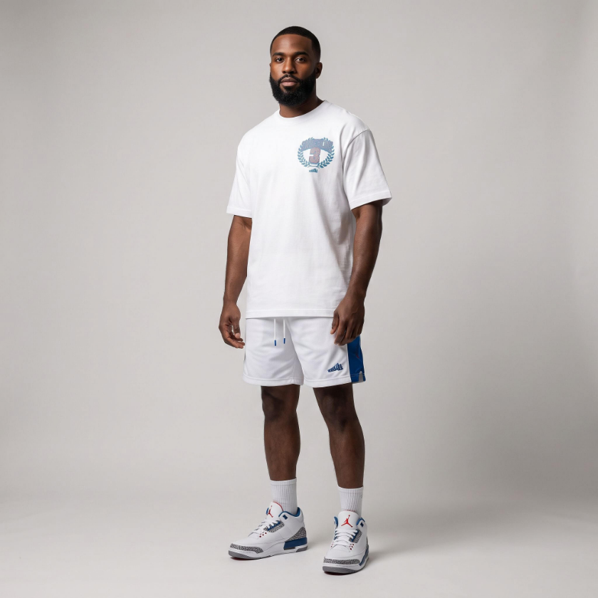 Laurel Premium T-Shirt Matching Air Jordan 3 True Blue