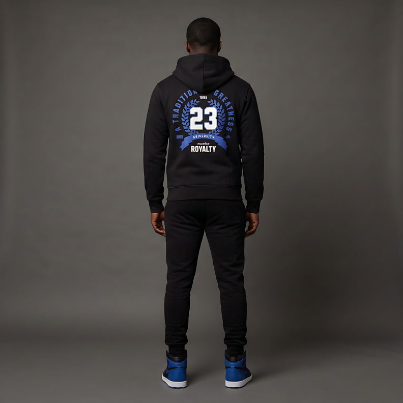 Sneaker Royalty Fleece Full Zip Hoodie Matching Air Jordan 1 High OG Royal