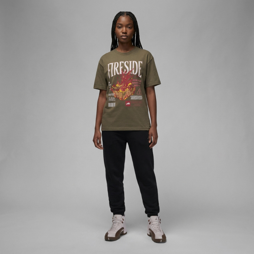 Warning Heavyweight T-Shirt Matching Air Jordan 12 Fireside