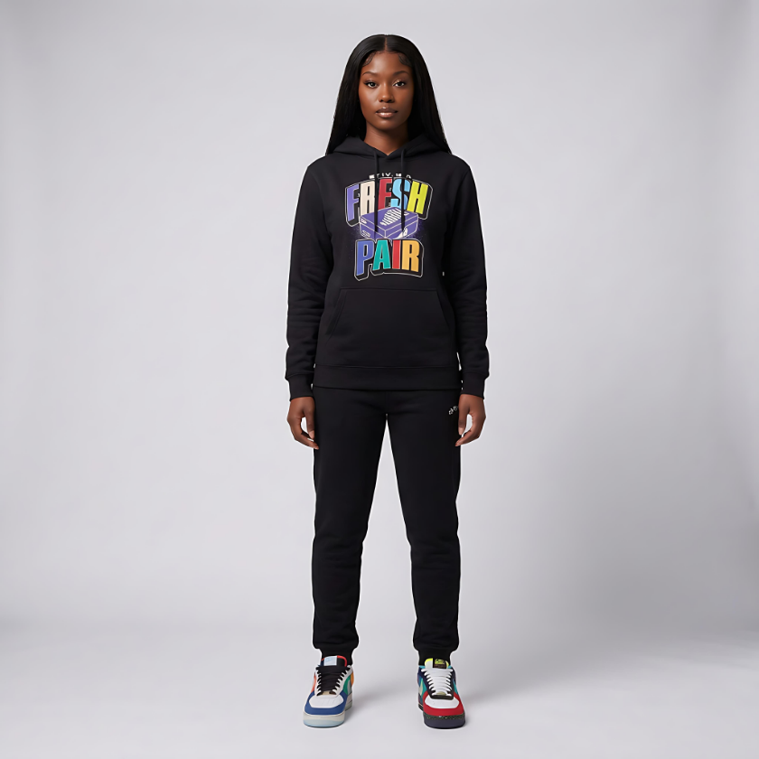 Fresh Pair Heavyweight Hoodie Matching Air Force 1 Low What The LA