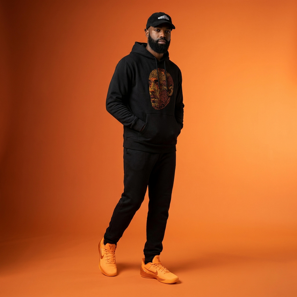 Black Mamba Heavyweight Hoodie Matching Kobe AD Protro Laser Orange