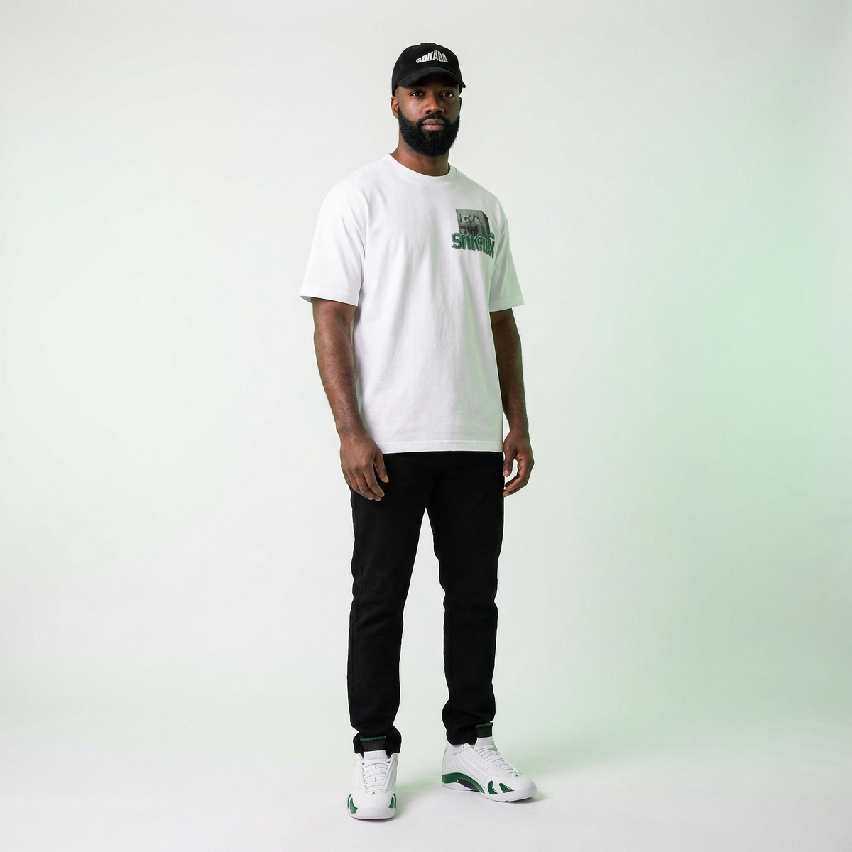 Money Vault Tee Matching Air Jordan 14 Forest Green
