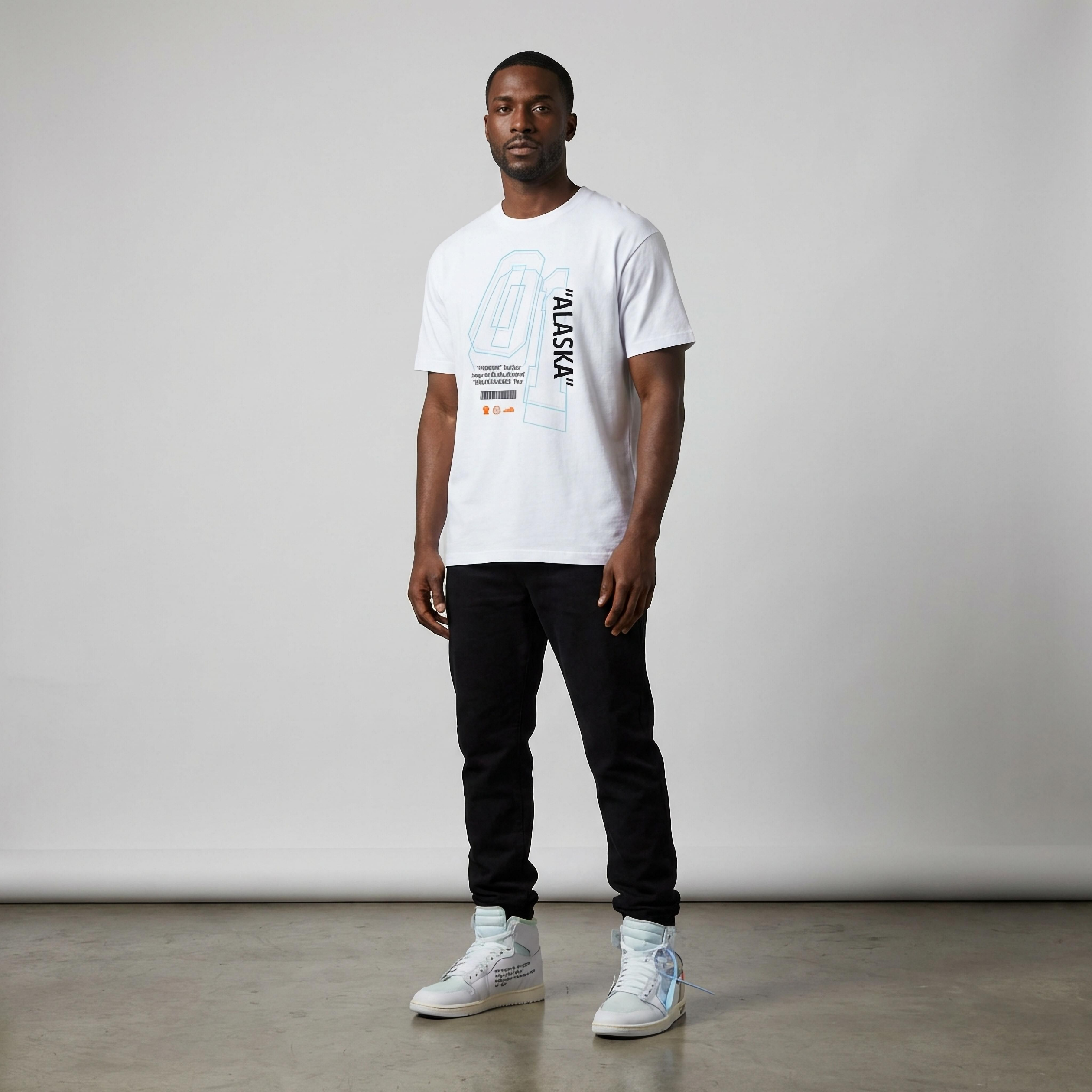 Alaska 1 Oversized T-Shirt Matching Virgil Archive Air Jordan 1 High Alaska