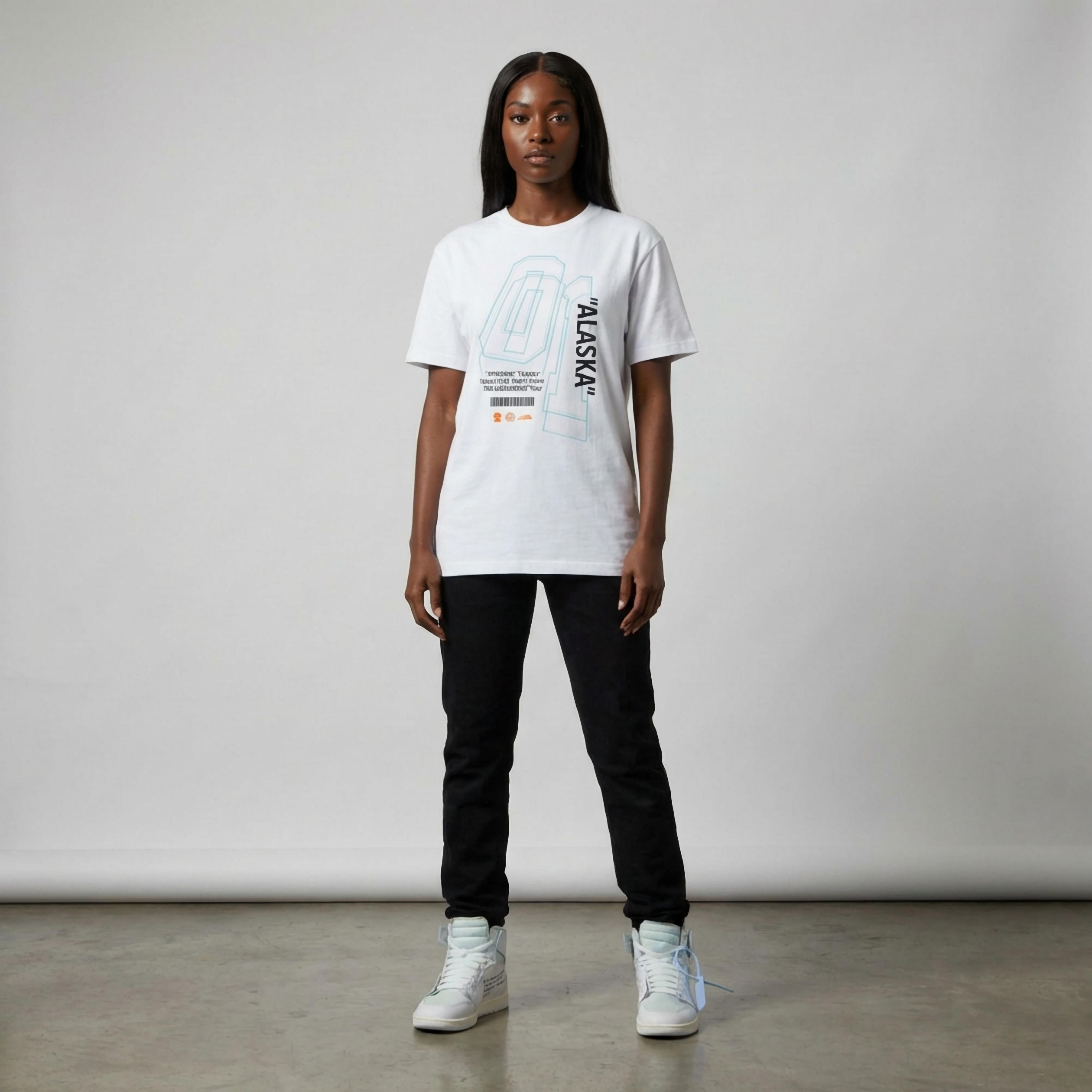 Alaska 1 Oversized T-Shirt Matching Virgil Archive Air Jordan 1 High Alaska