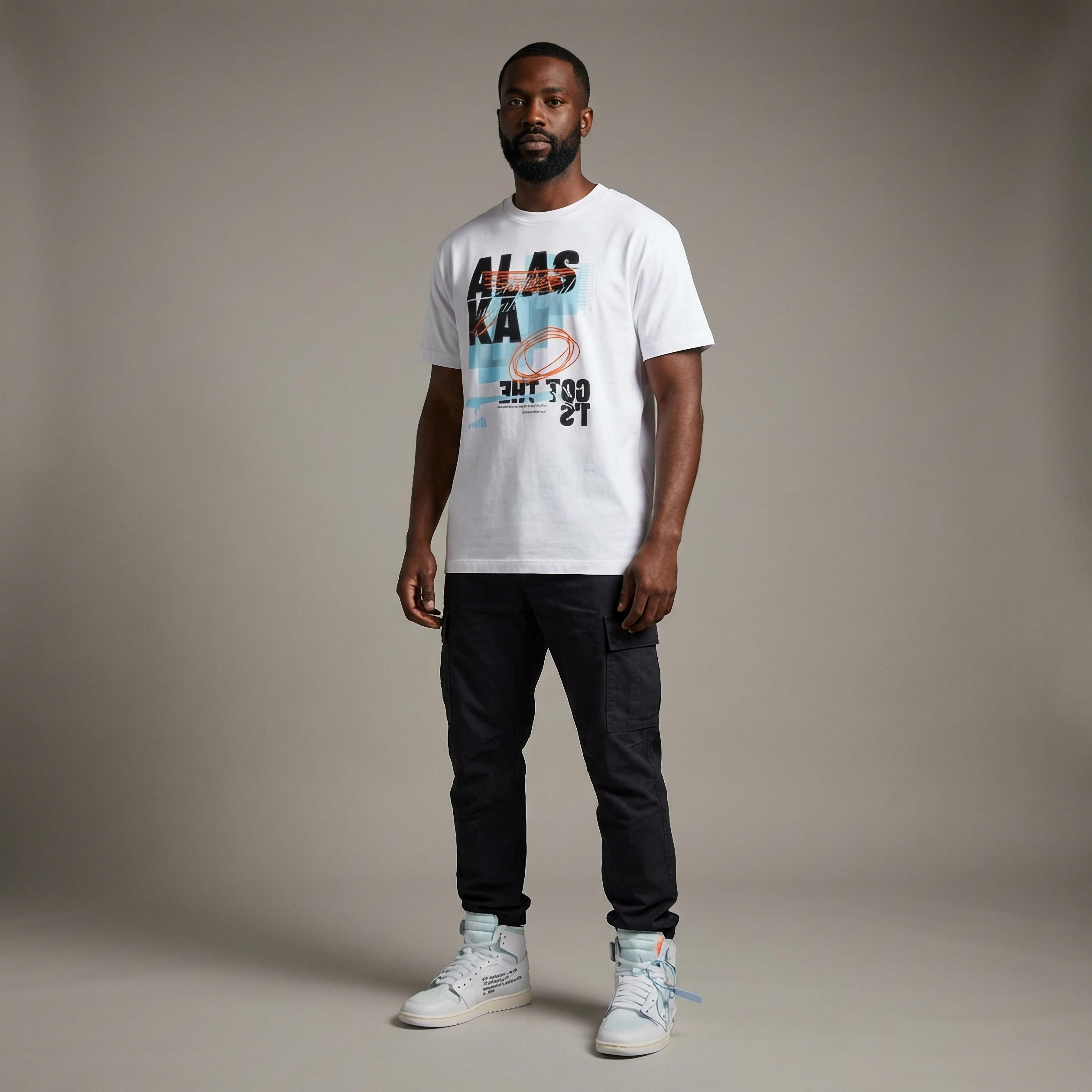 01 Alaska Oversized T-Shirt Matching Virgil Archive Air Jordan 1 High Alaska