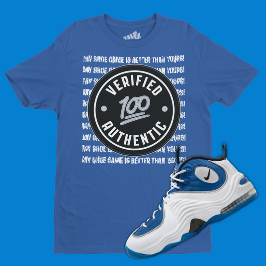 Verified Authentic T-Shirt Matching Air Penny 2 Atlantic Blue