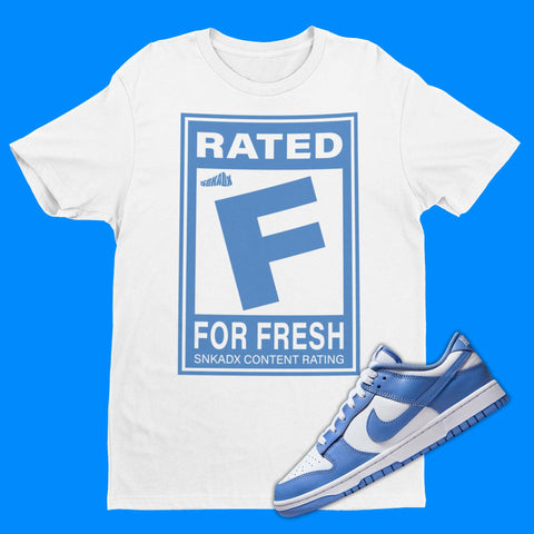 Rated F For Fresh Nike Dunk Polar Blue Matching T-Shirt from SNKADX