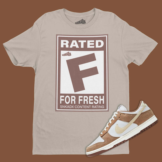 Rated F For Fresh T-Shirt Matching Dunk Low Medium Curry