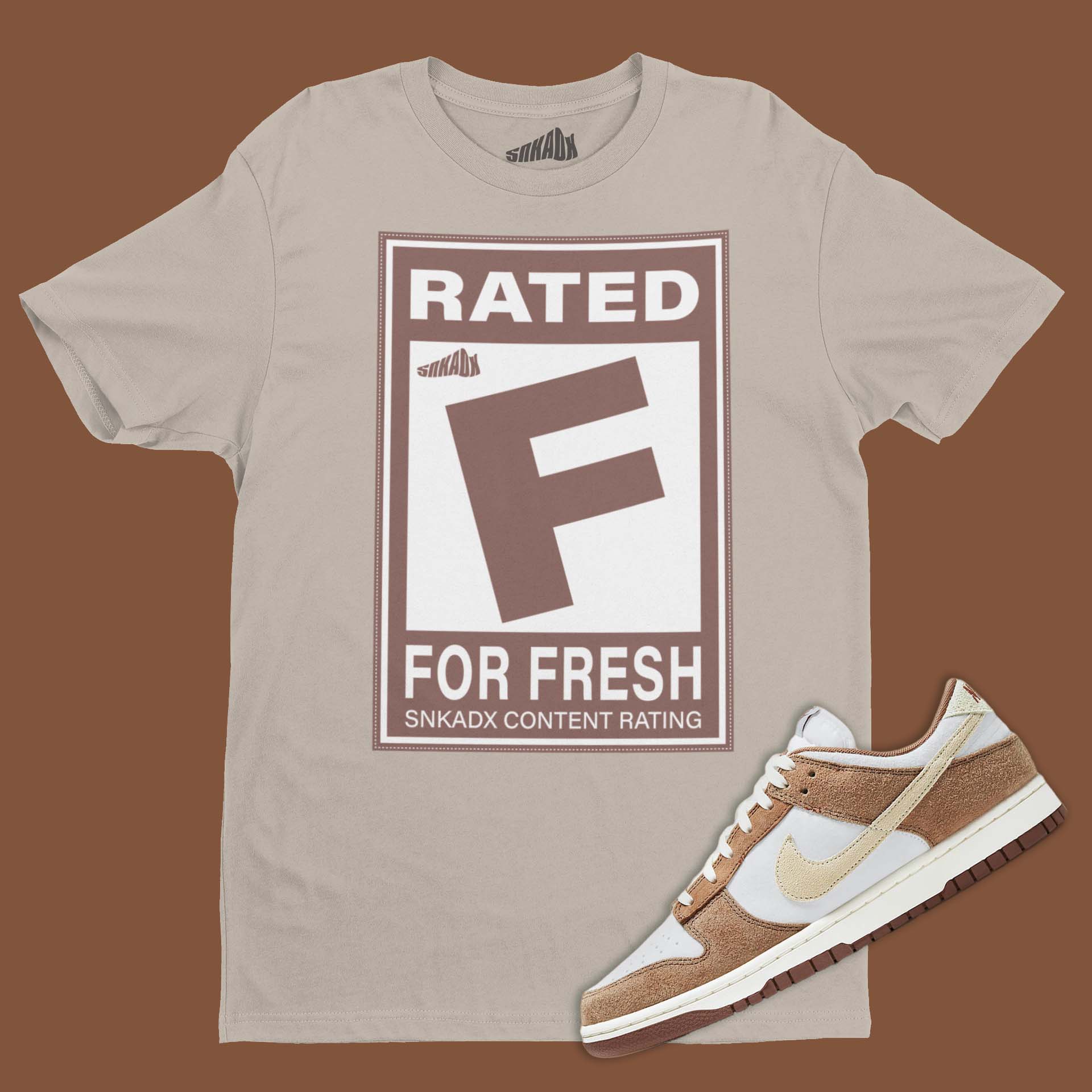Rated F For Fresh T-Shirt Matching Dunk Low Medium Curry
