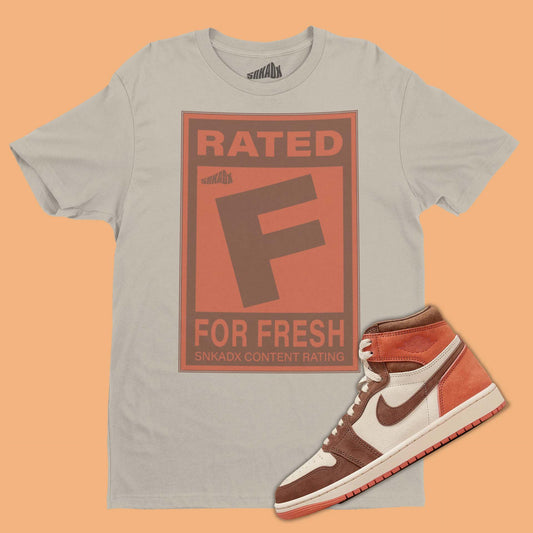 Rated F T-Shirt Matching Air Jordan 1 Dusted Clay