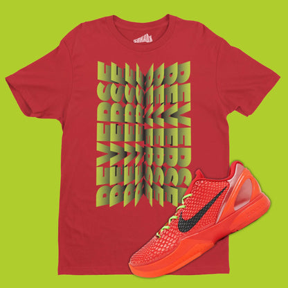 Reverse 3D T-Shirt Matching Kobe 6 Protro Reverse Grinch