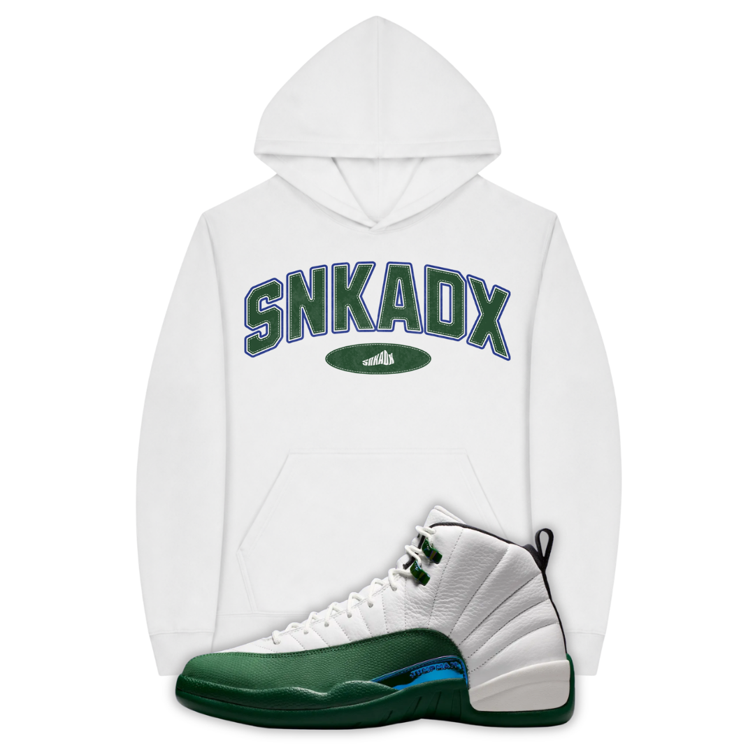 SNKADX Arch Heavyweight Drop-Shoulder Hoodie Matching Jordan 12 Bucks