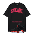 SNKADX Classic Arch Oversized Premium T-Shirt Matching Air Jordan 6 Reverse Infrared Salesman