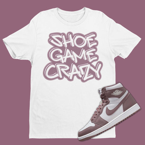 Shoe Game Crazy Air Jordan 1 High Mauve Matching T-Shirt from SNKADX