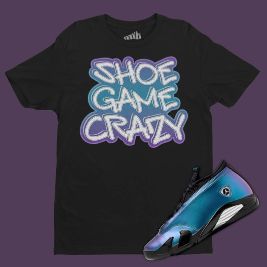 Shoe Game Crazy T-Shirt Matching Air Jordan 14 Low WMNS Love Letter - Black / S - T-Shirt