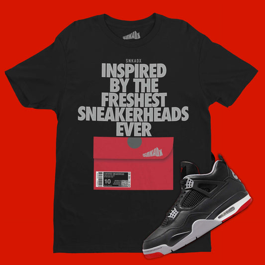Shoe Box T-Shirt Matching Air Jordan 4 Bred Reimagined