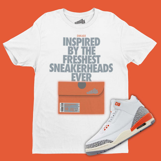 Shoe Box T-Shirt Matching Air Set Jordan 3 Georgia Peach