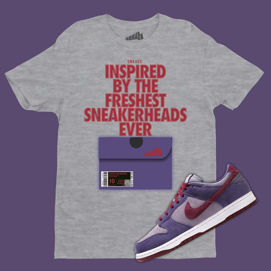 Shoe Box T-Shirt Matching Nike Dunk Low Plum