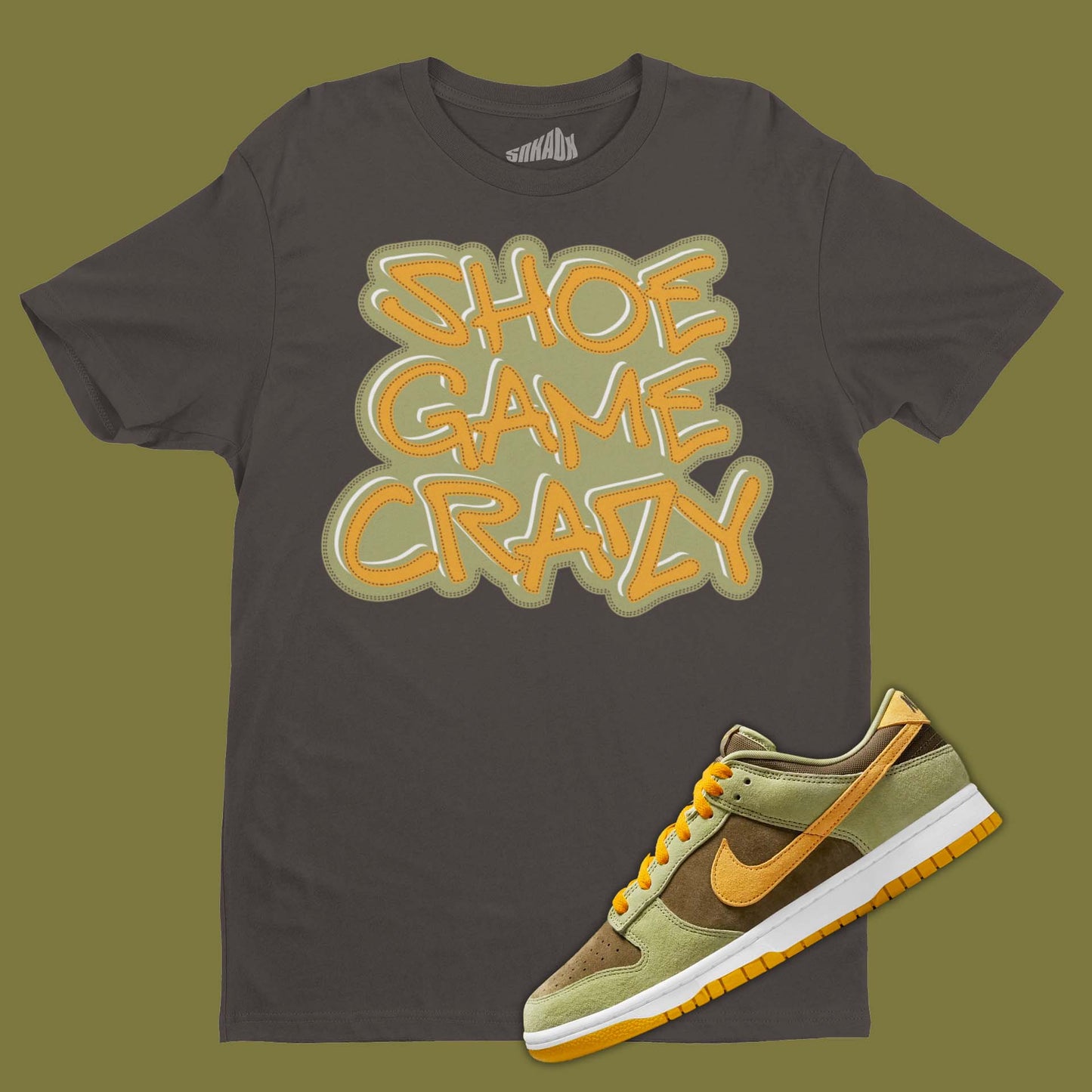 Nike Dunk Low Dusty Olive Matching T-Shirt