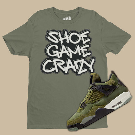 Air Jordan 4 Craft Medium Olive Matching T-Shirt from SNKADX