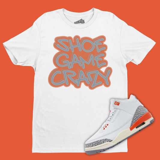 Shoe Game Crazy T-Shirt Matching Air uniforms Jordan 3 Georgia Peach