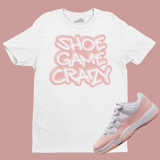 Shoe Game Crazy T-Shirt Matching Air Jordan 11 Low Legend Pink