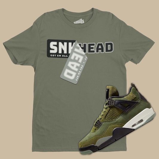 Air Jordan 4 Craft Medium Olive Matching T-Shirt from SNKADX