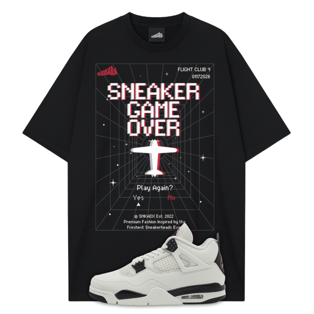 Sneaker Game Over Tee – Matches Jordan 4 Flight Club | SNKADX