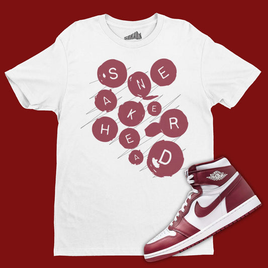 Sneakerhead Buttons T-Shirt Matching Air MAX Jordan 1 Team Red