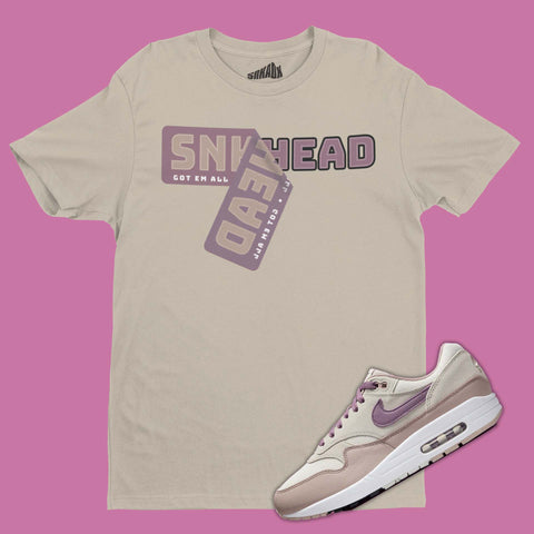 Air Max 1 SC Light Bone Violet Matching T-Shirt from SNKADX