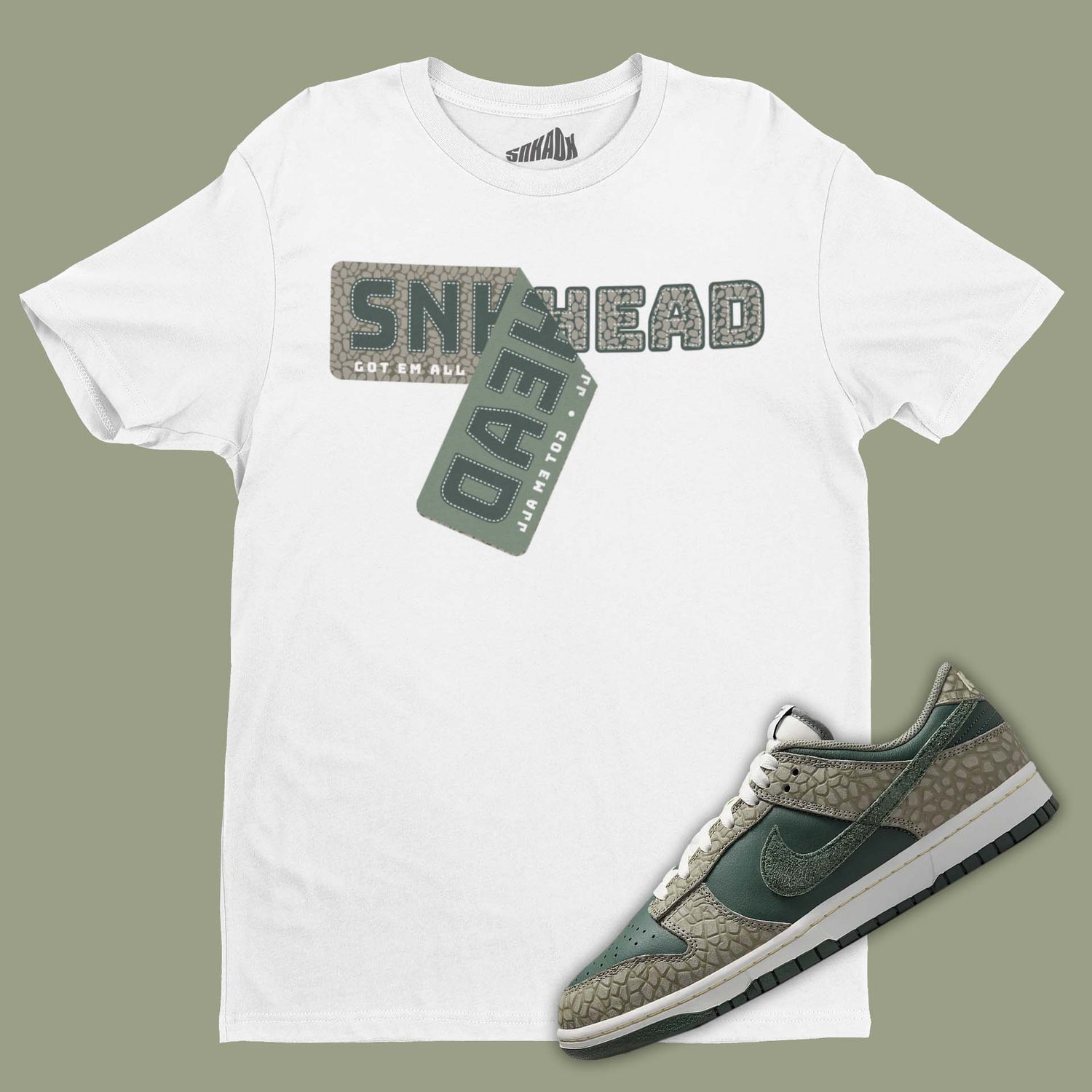 Sneakerhead Sticker T-Shirt Matching Dunk Indy Low PRM Urban Landscape 2.0