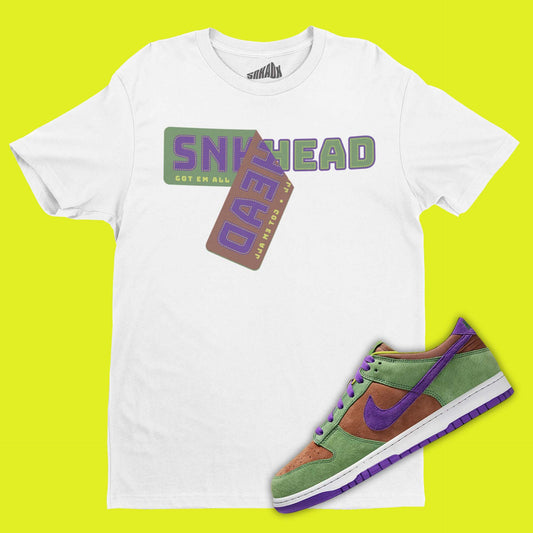 Sneakerhead Sticker T-Shirt Matching Dunk Low Veneer