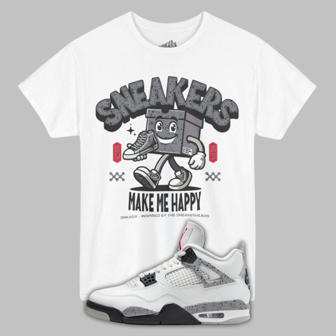 送料無料◆2025新品  Sneakers Cement White 4 Jordan Matches – Tee Happy Me Make アイドルグッズ