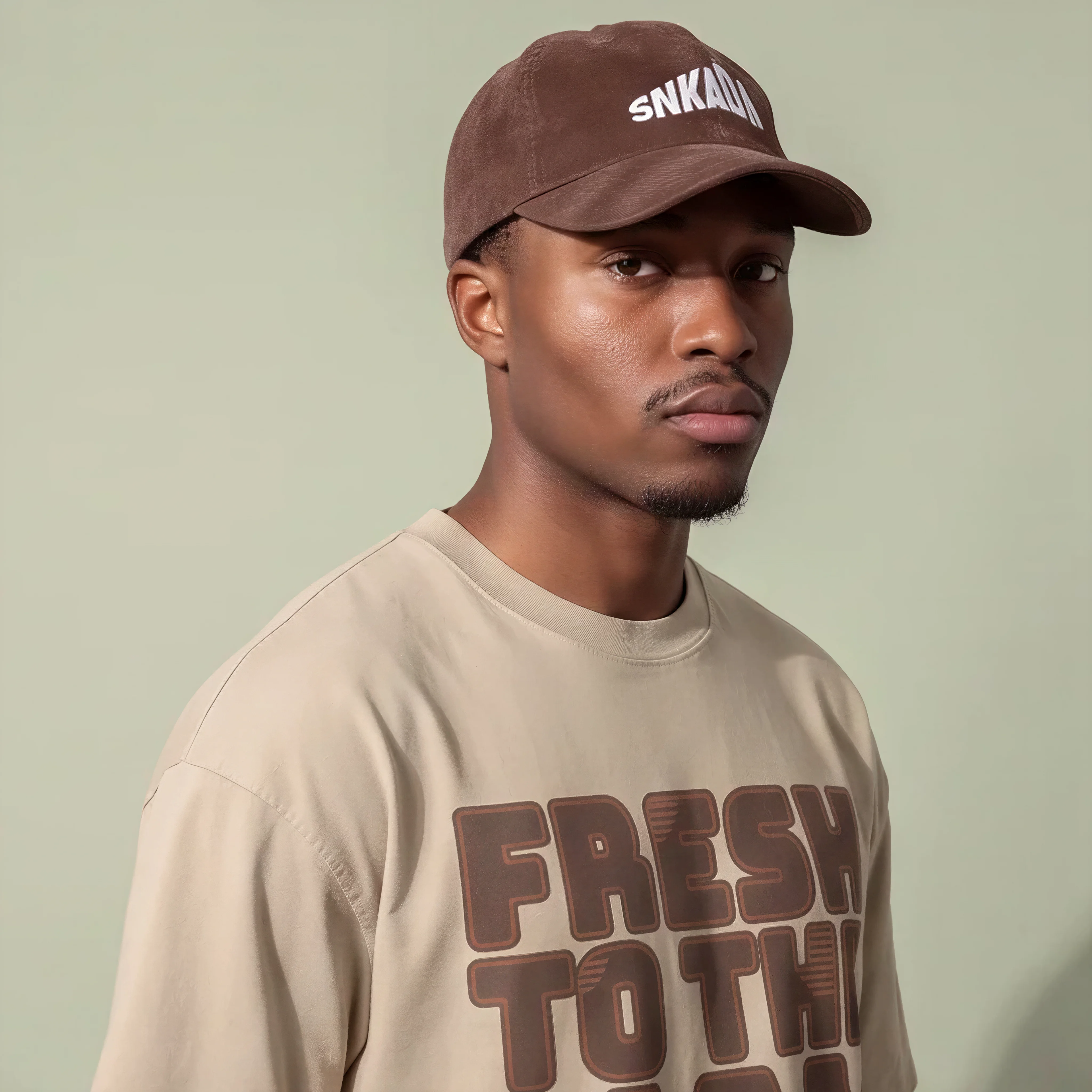 Fresh To The Max Vintage Washed Oversized Cotton T-Shirt Matching Air Max 90 Shadow Brown
