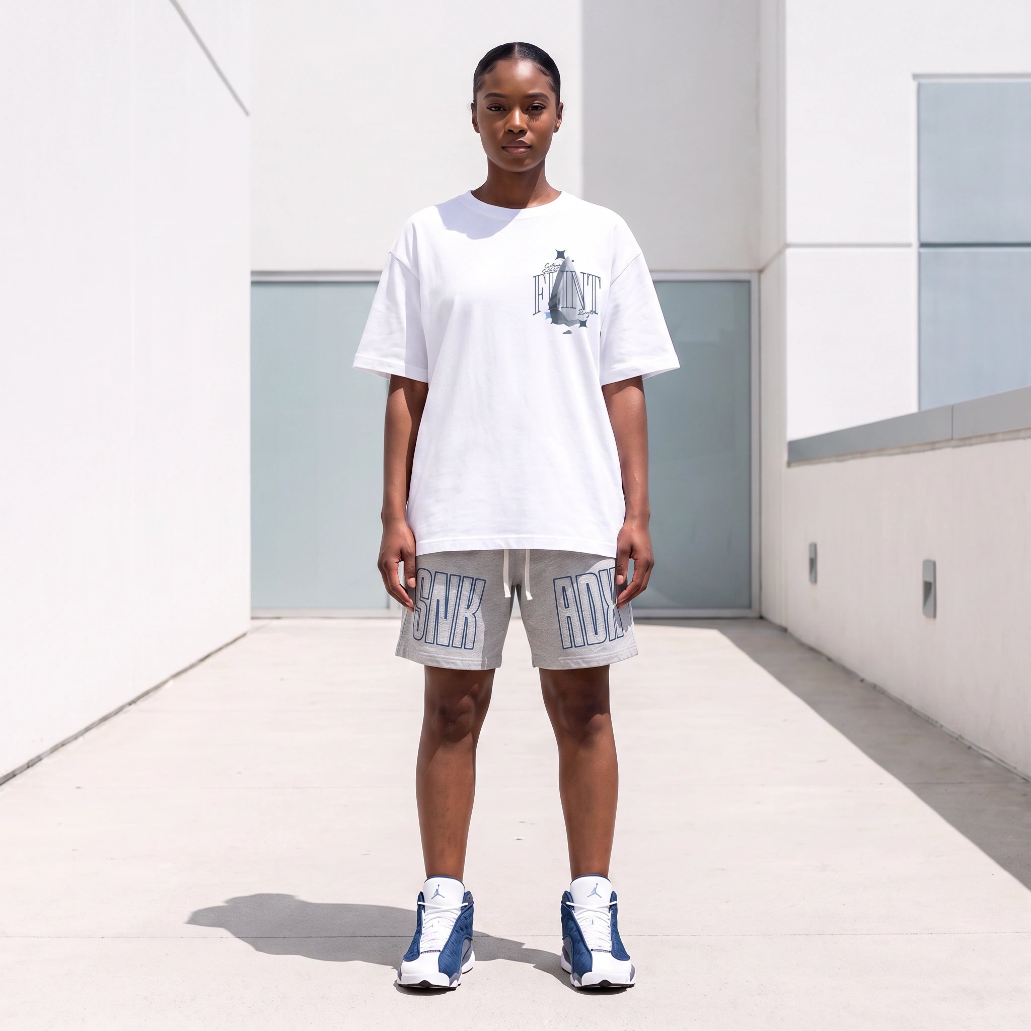 Flint Stone T-Shirt (White) Matching Air Jordan 13 Flint