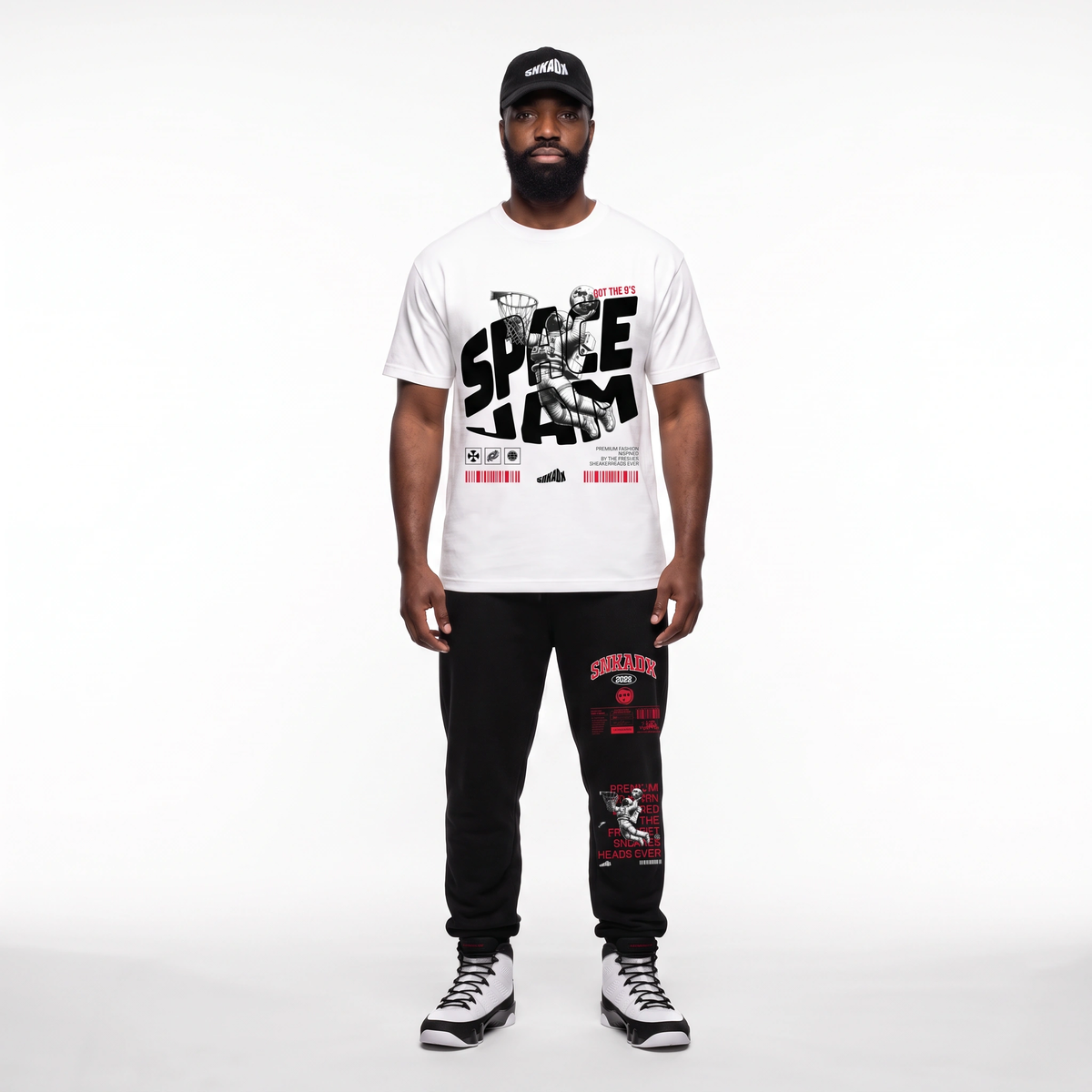 Fly Astronaut Tee (White) Matching Air Jordan 9 Space Jam
