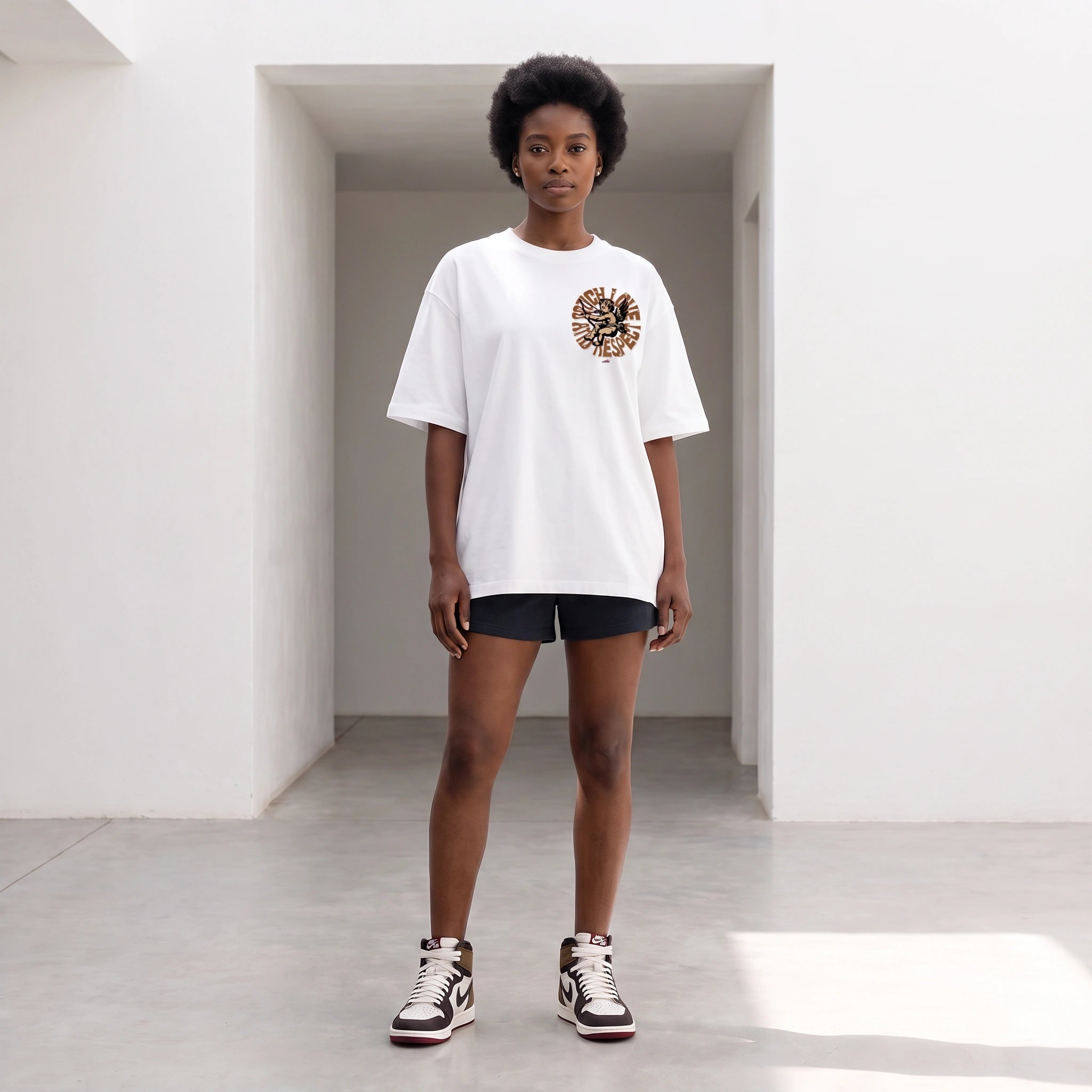 Much Love T-Shirt Matching Air Jordan 1 High Love Letter
