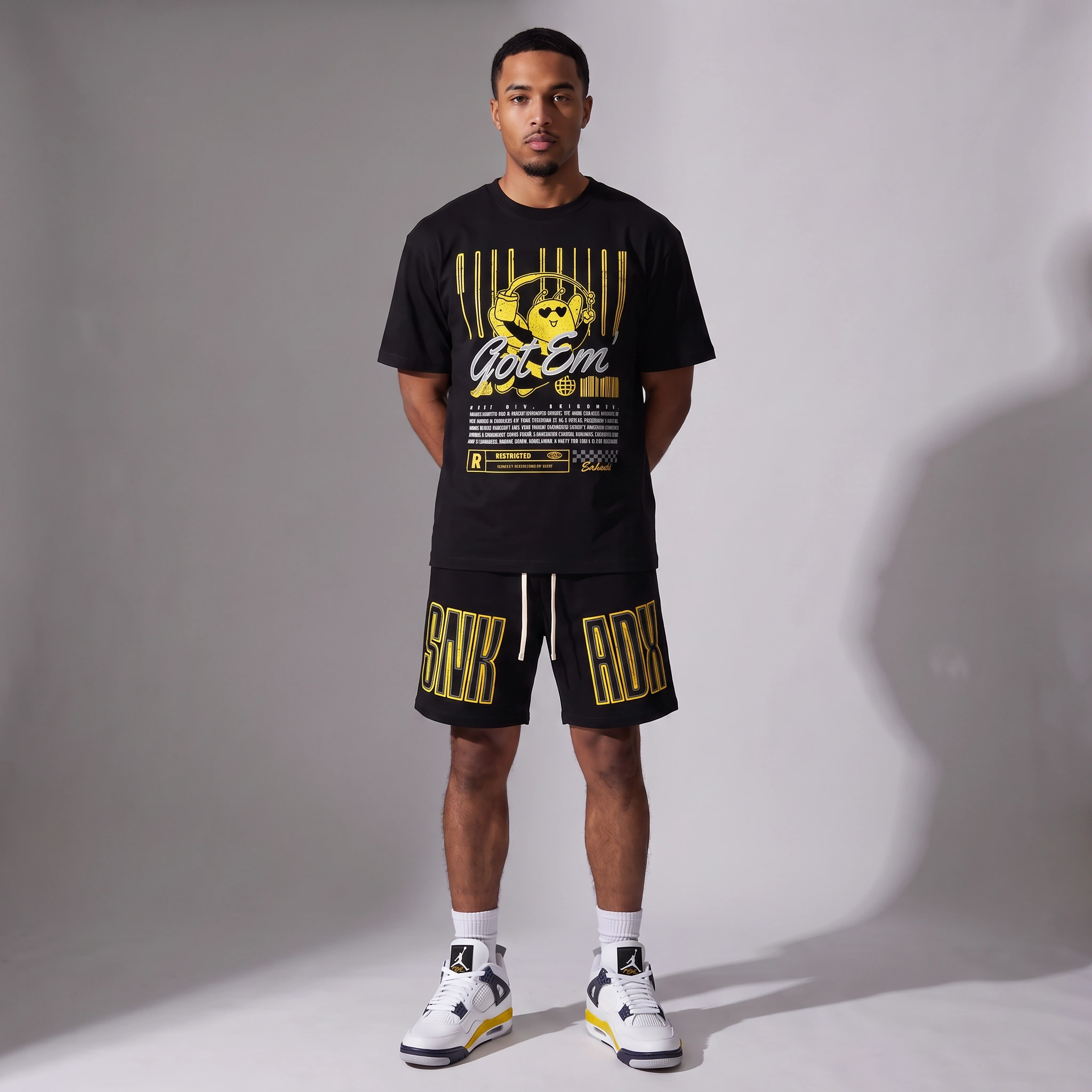 Bee Tee Matching Air Jordan 4 Tour Yellow