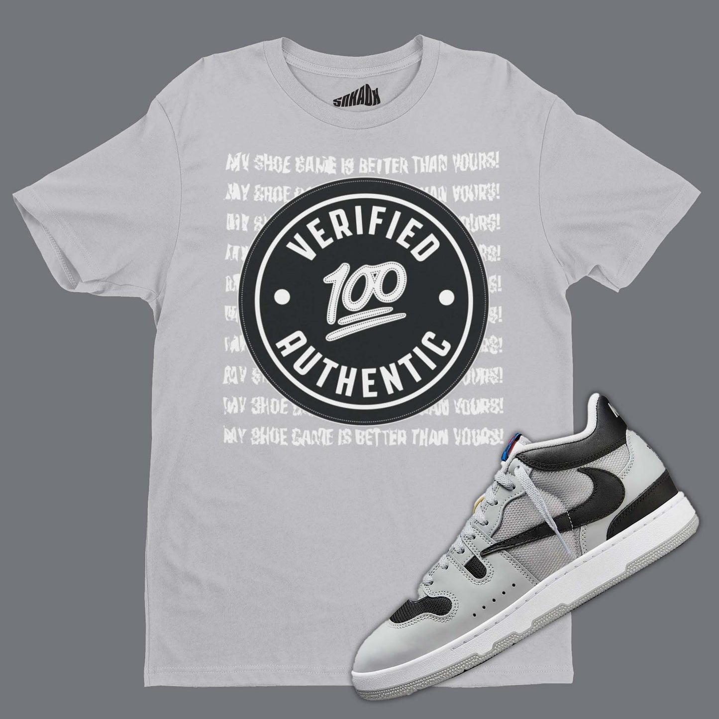 Verified Authentic T-Shirt Matching Travis Scott Mac Attack - Ice Grey / S - T-Shirt