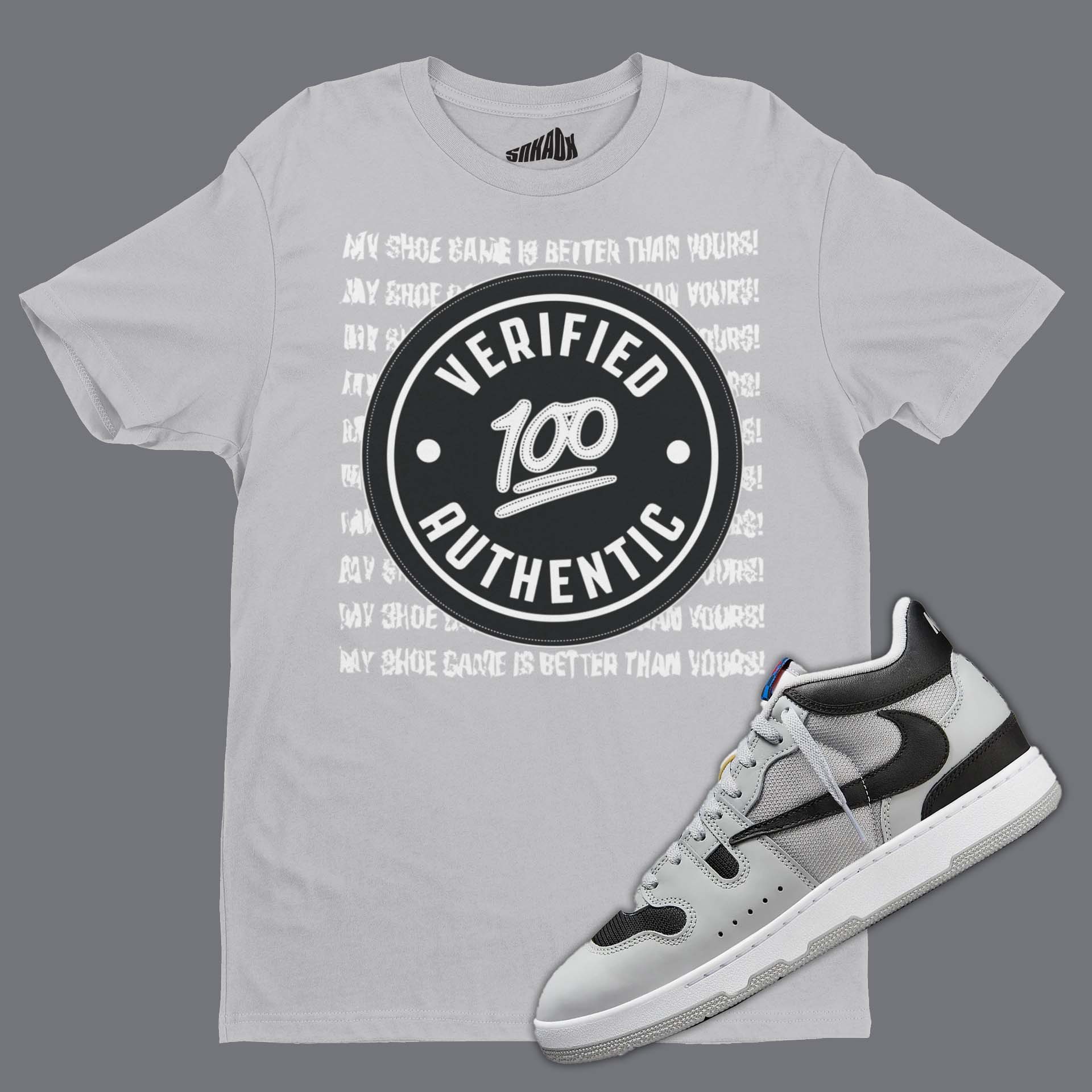 Verified Authentic T-Shirt Matching Travis Scott Mac Attack - Ice Grey / S - T-Shirt