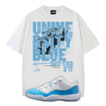 University Blue Oversized T-Shirt Matching Jordan 11 Low University Blue